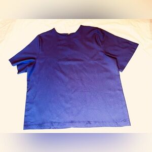 Purple, short sleeve women’s pull over blouse/ 24W